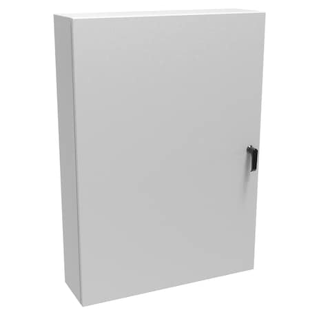 Hammond 3 Point Latch with Handle Electrical Enclosures, 42 in H, 8 in D, 30 in W, NEMA 4, Steel EN4SD42308LG